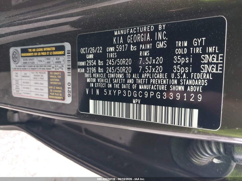 5XYP3DGC9PG339129 2023 KIA TELLURIDE photo no. 9