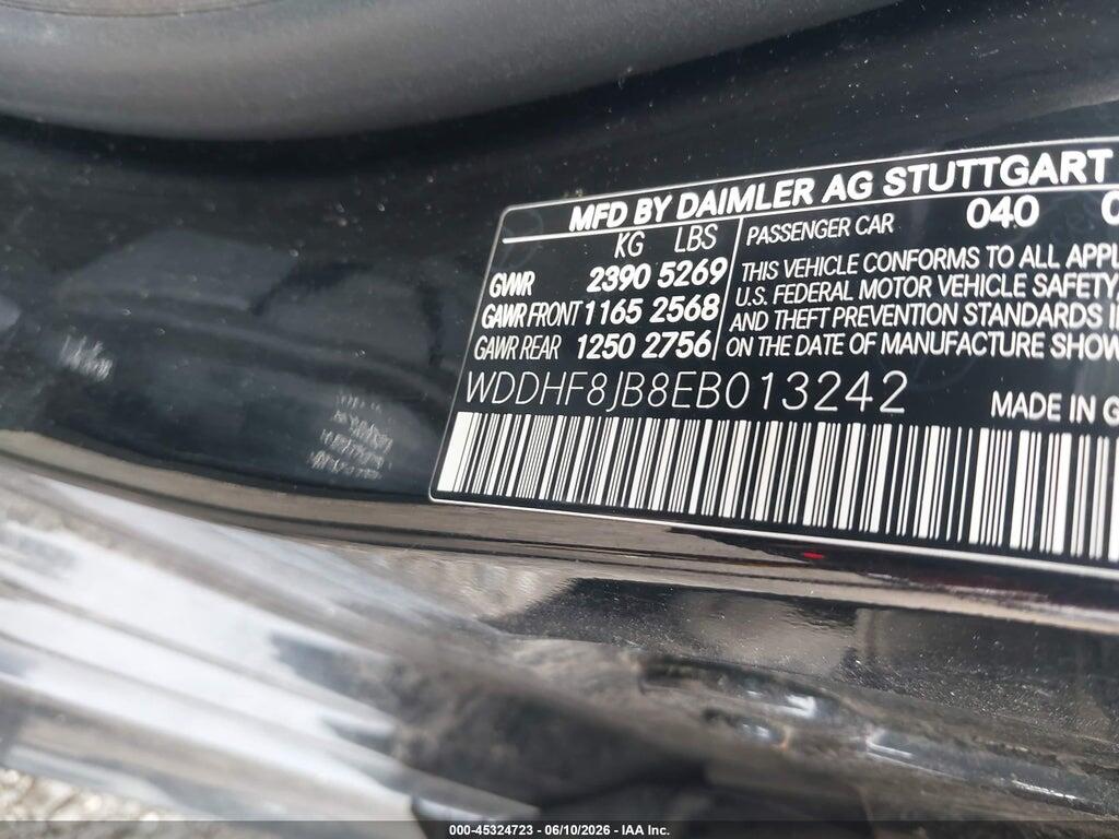 WDDHF8JB8EB013242 2014 MERCEDES-BENZ E 350 photo no. 9
