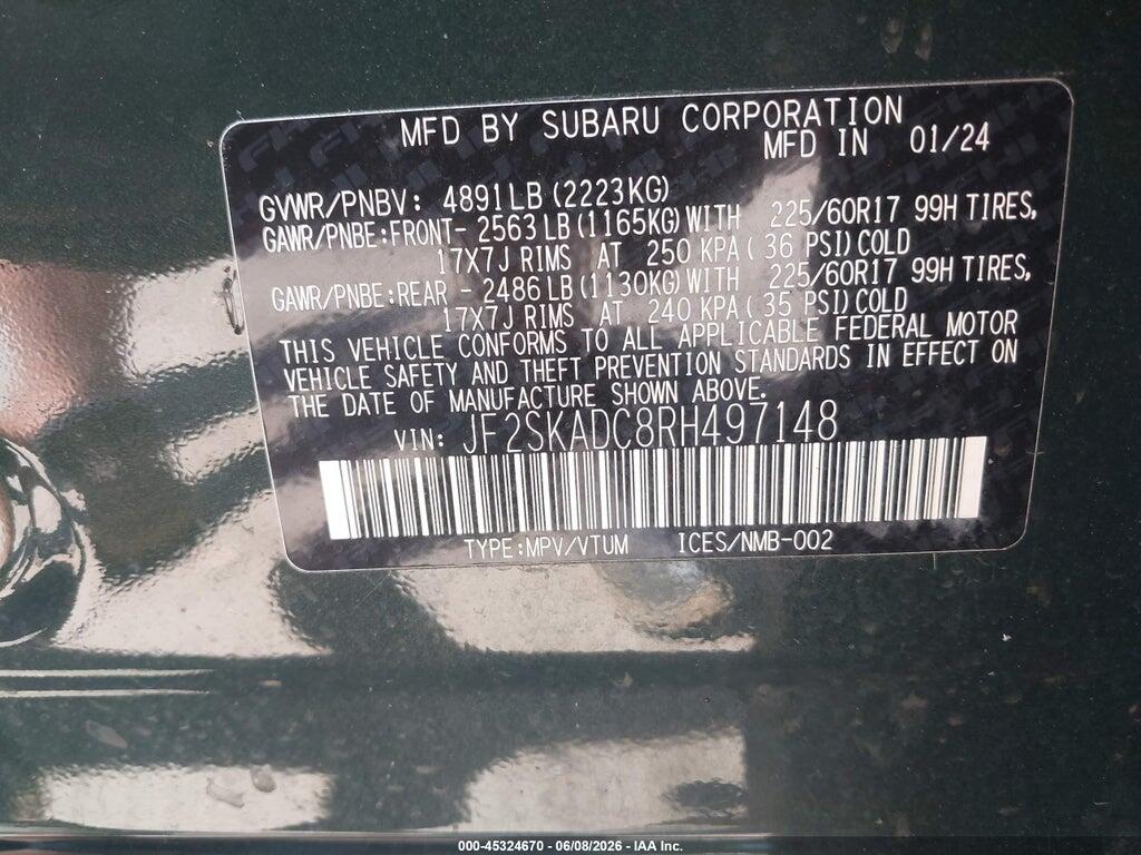 JF2SKADC8RH497148 2024 SUBARU FORESTER photo no. 9