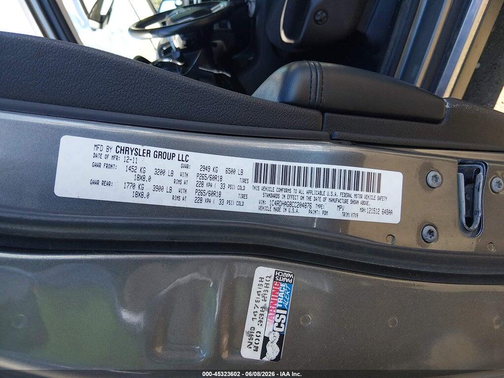 1C4RDHAG8CC204876 2012 DODGE DURANGO photo no. 9
