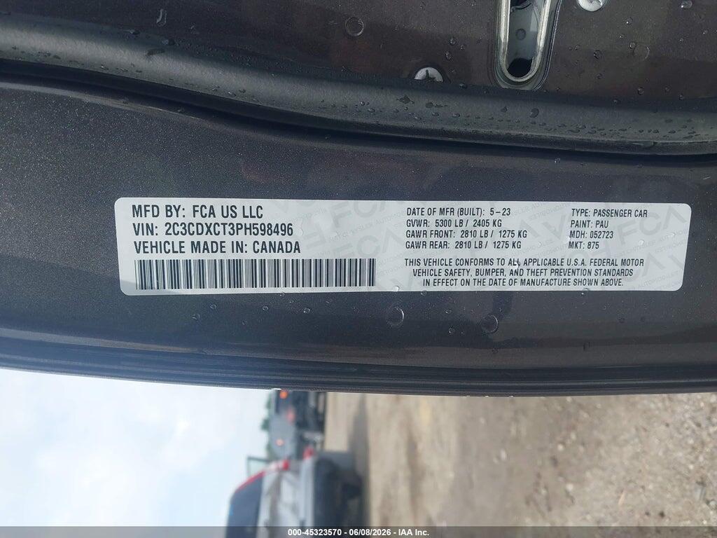 2C3CDXCT3PH598496 2023 DODGE CHARGER photo no. 9