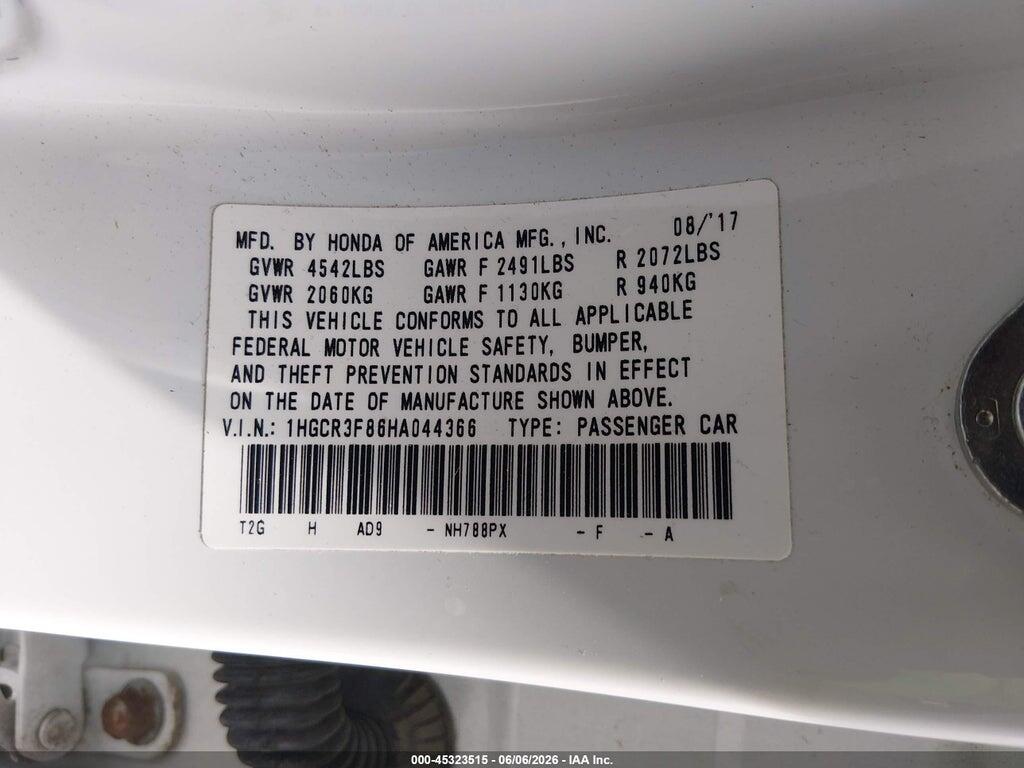 1HGCR3F86HA044366 2017 HONDA ACCORD photo no. 9