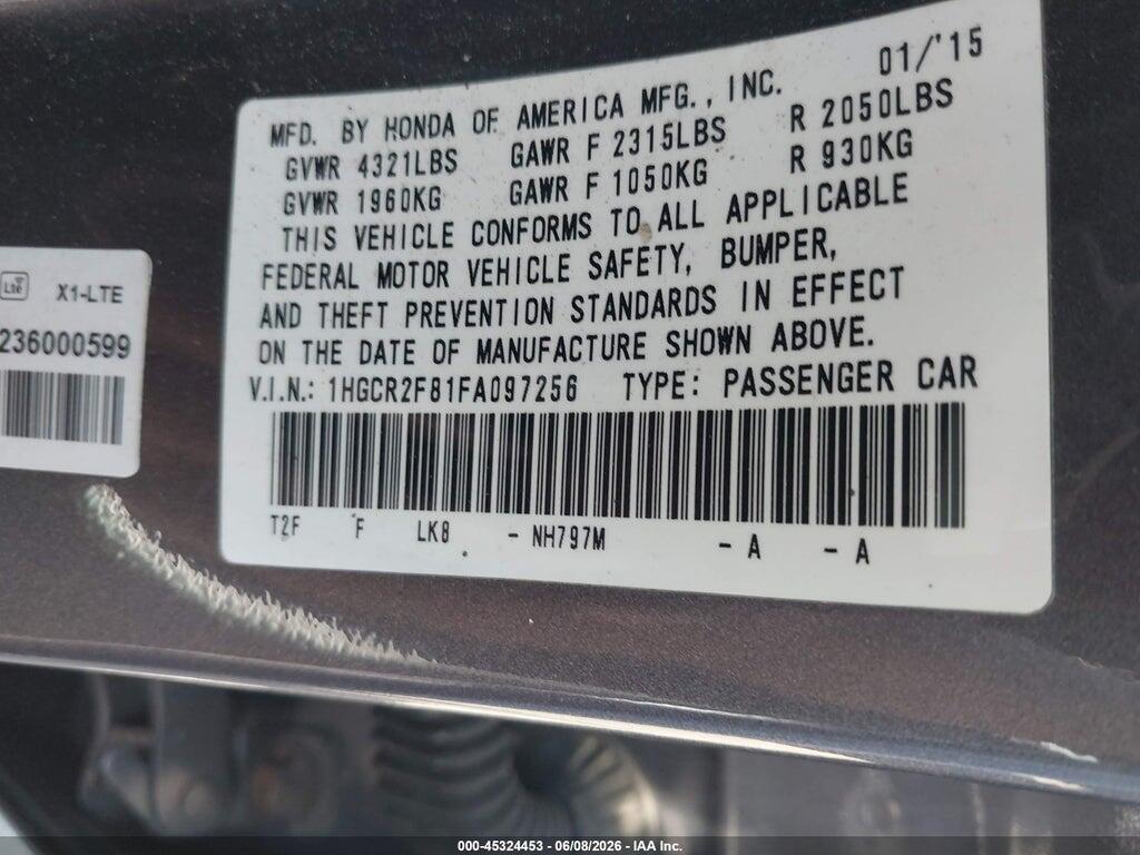 1HGCR2F81FA097256 2015 HONDA ACCORD photo no. 9