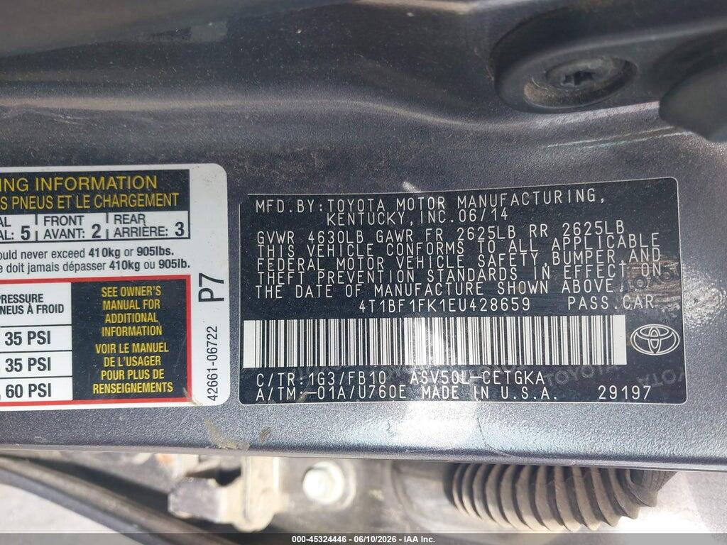 4T1BF1FK1EU428659 2014 TOYOTA CAMRY photo no. 9