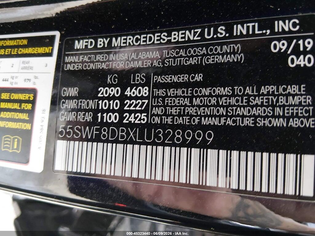 55SWF8DBXLU328999 2020 MERCEDES-BENZ C 300 photo no. 9