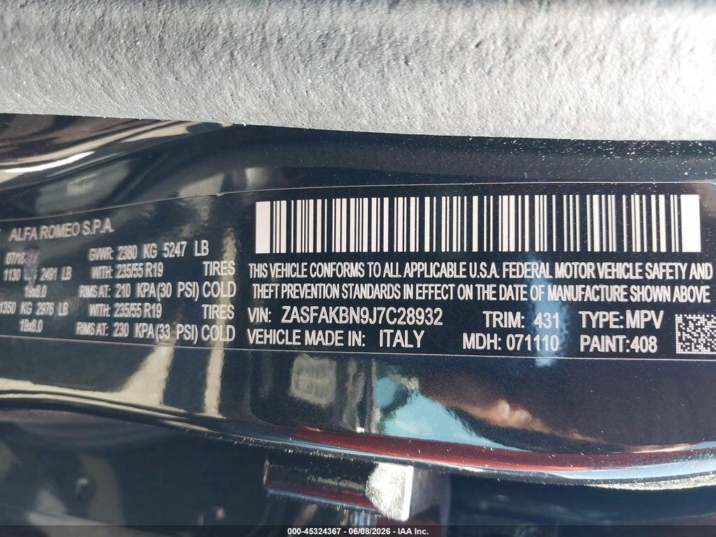 ZASFAKBN9J7C28932 2018 ALFA ROMEO STELVIO photo no. 9