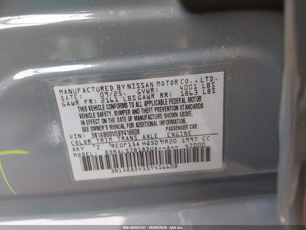 3N1AB8DV5SY416608 2025 NISSAN SENTRA photo no. 9