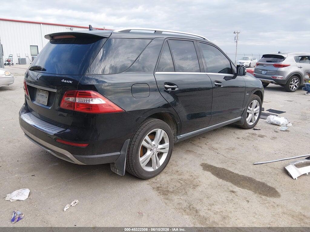 4JGDA5HB1CA023136 2012 MERCEDES-BENZ ML 350 photo no. 4