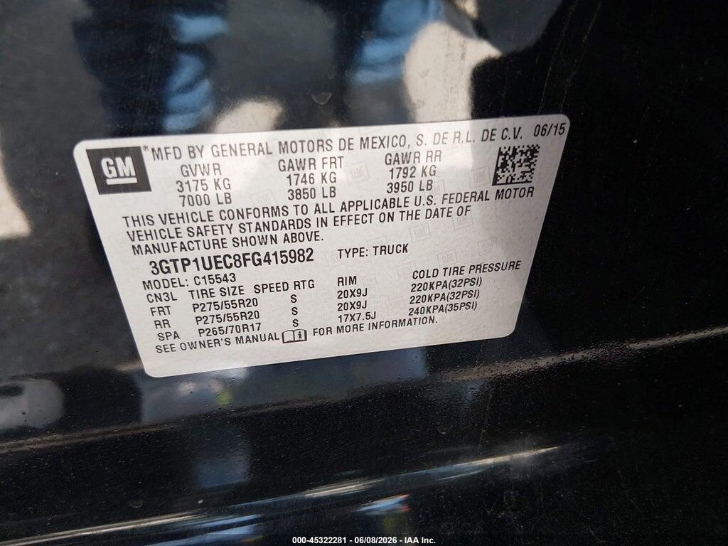 3GTP1UEC8FG415982 2015 GMC SIERRA 1500 photo no. 9