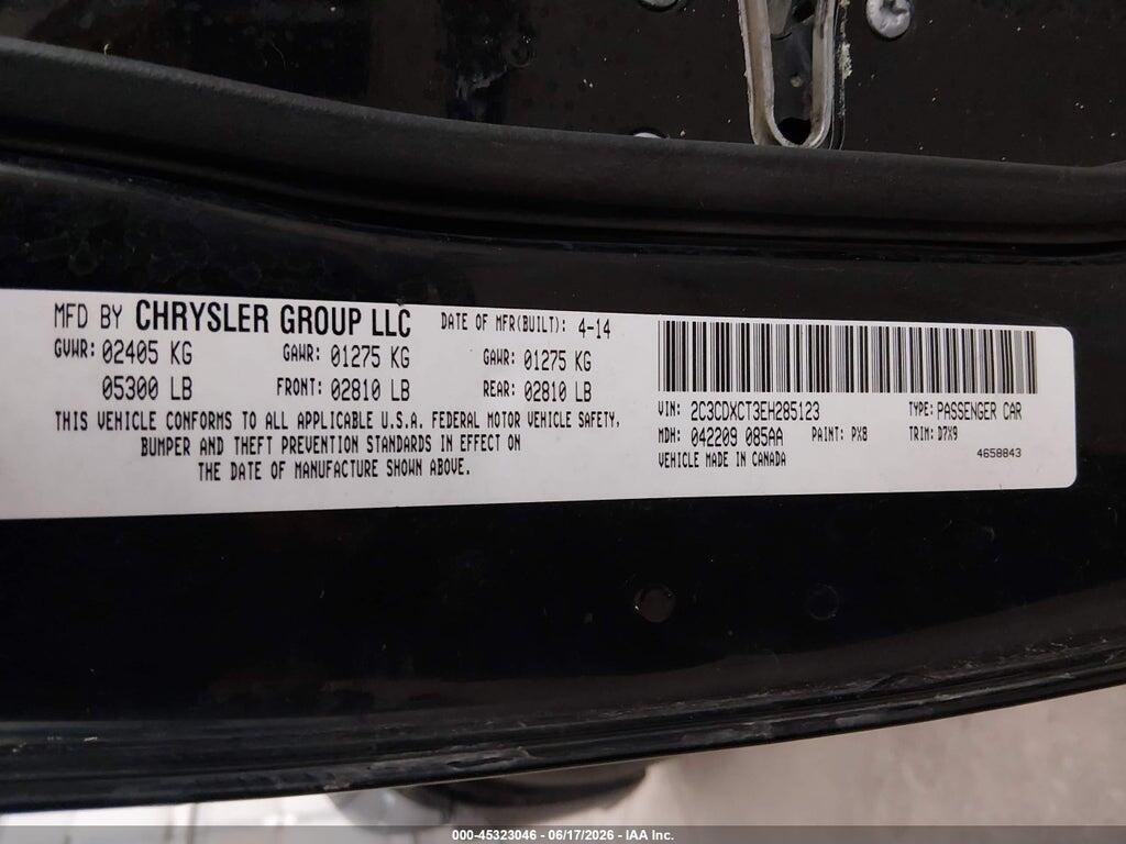 2C3CDXCT3EH285123 2014 DODGE CHARGER photo no. 9