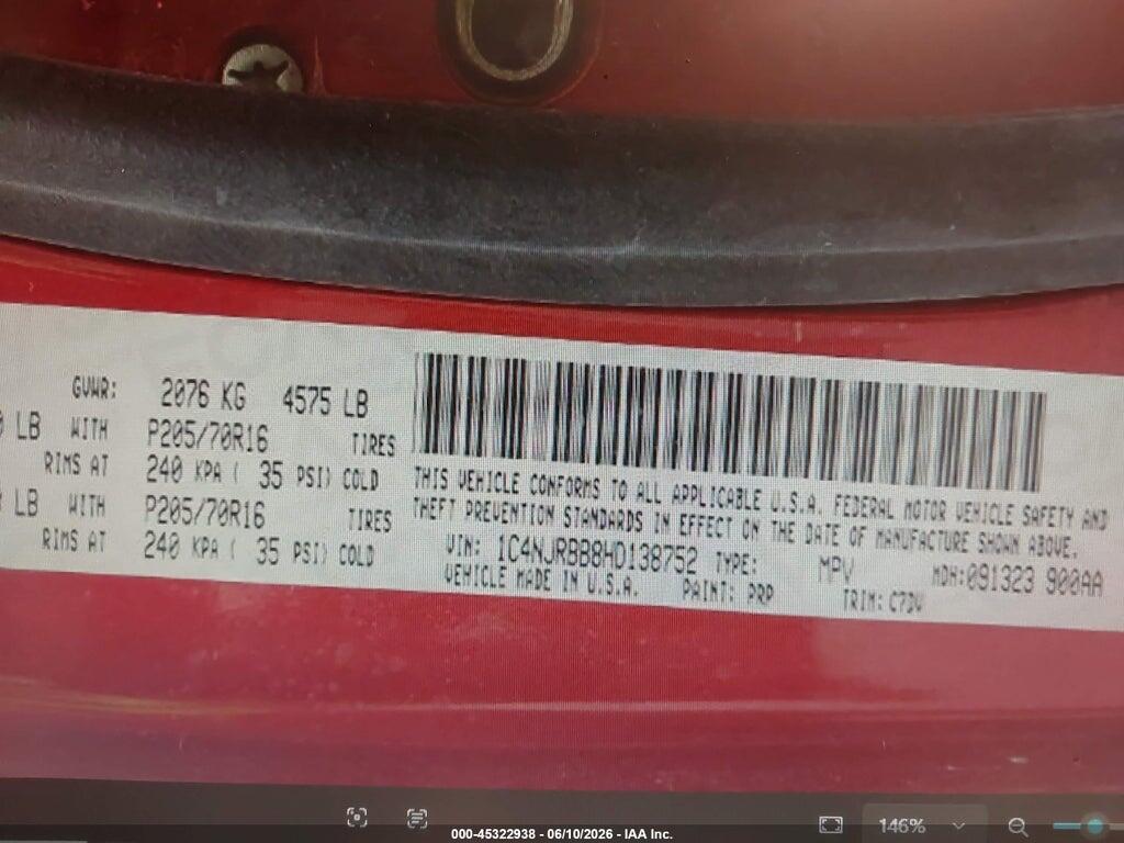 1C4NJRBB8HD138752 2017 JEEP PATRIOT photo no. 9