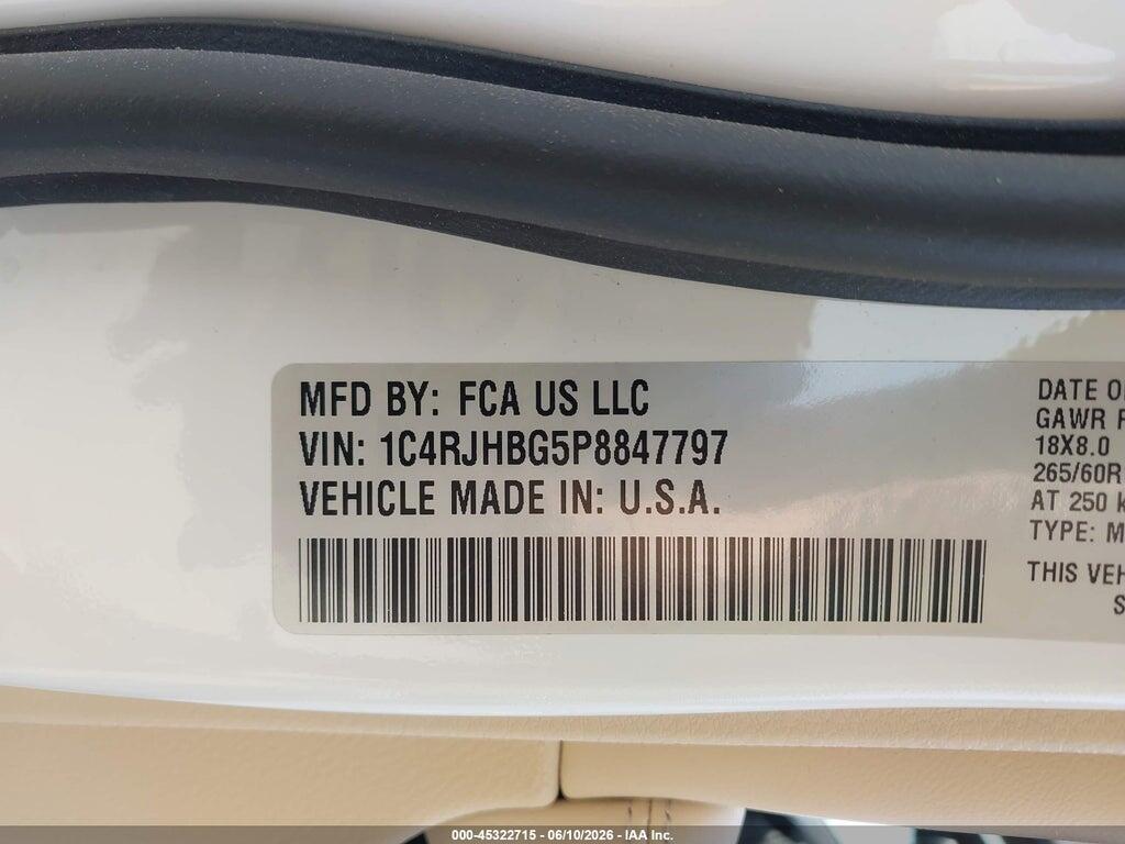 1C4RJHBG5P8847797 2023 JEEP GRAND CHEROKEE photo no. 9