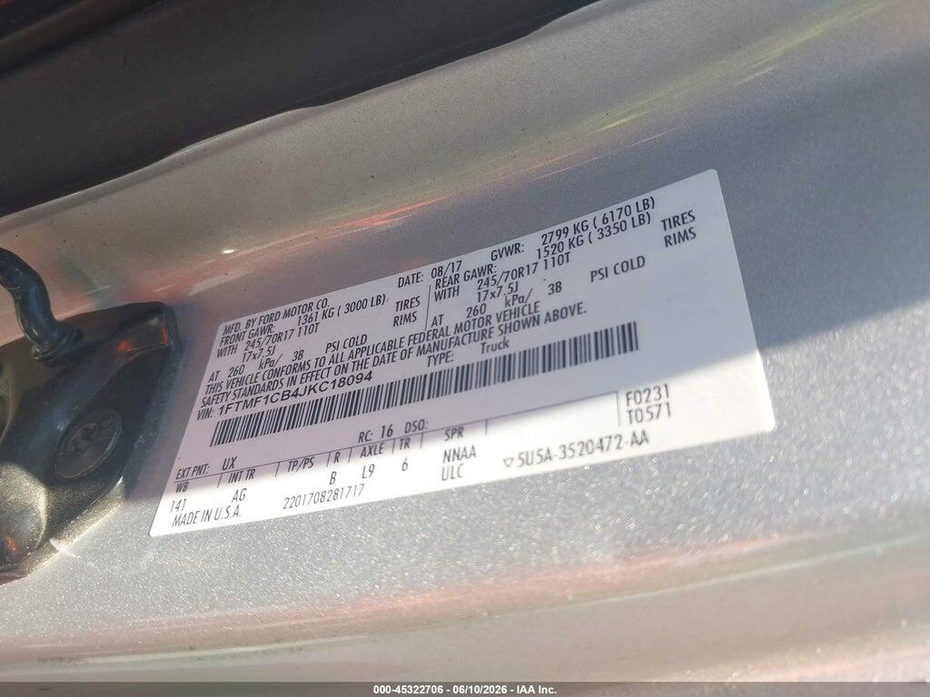 1FTMF1CB4JKC18094 2018 FORD F-150 photo no. 9