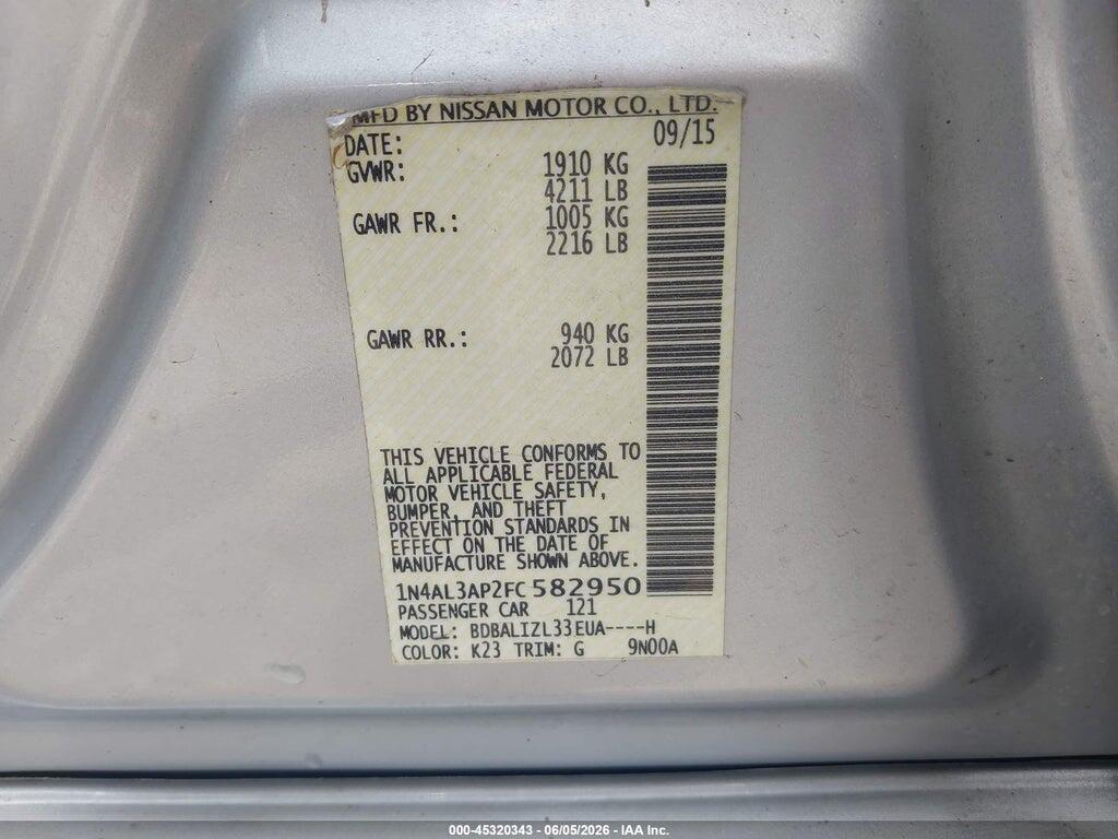 1N4AL3AP2FC582950 2015 NISSAN ALTIMA photo no. 9