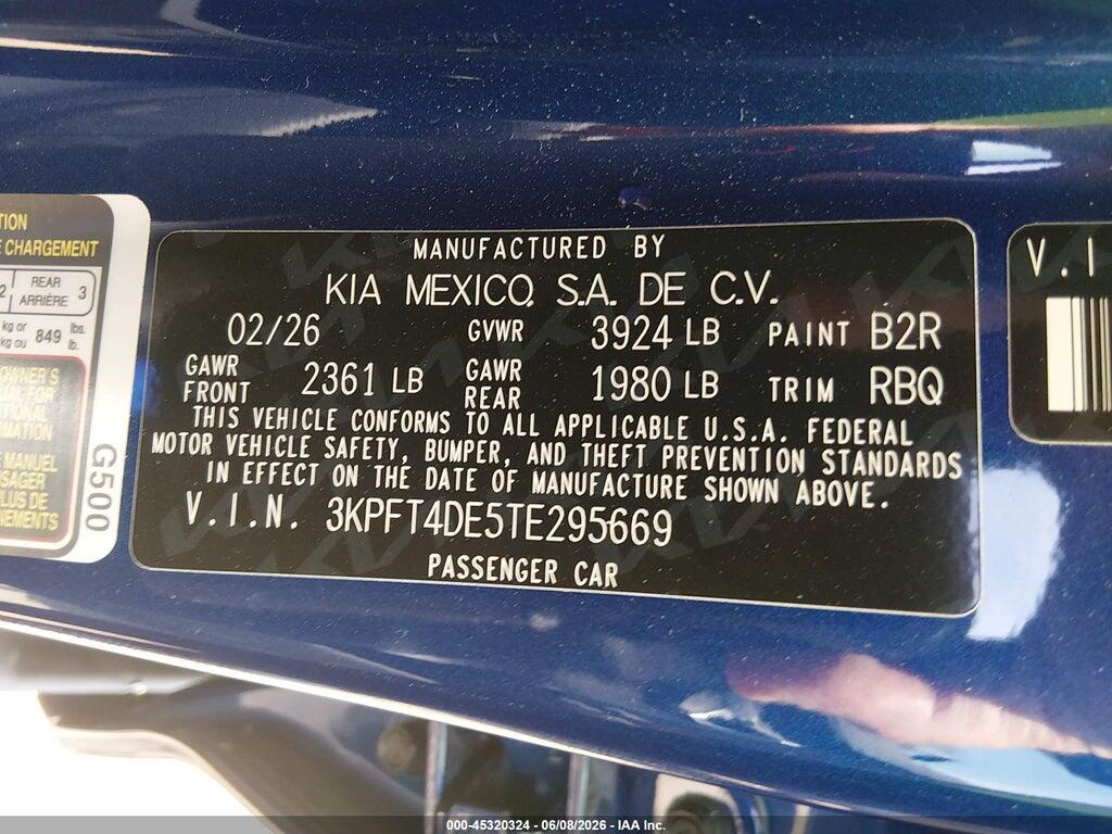 3KPFT4DE5TE295669 2026 KIA K4 photo no. 9
