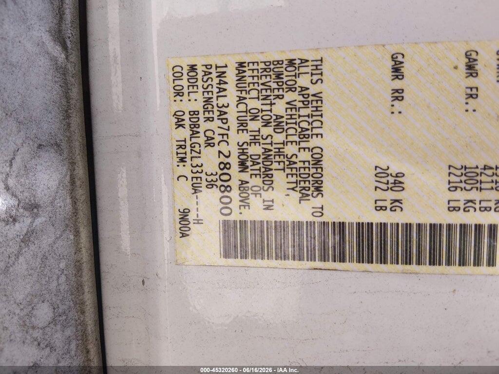 1N4AL3AP7FC280800 2015 NISSAN ALTIMA photo no. 9