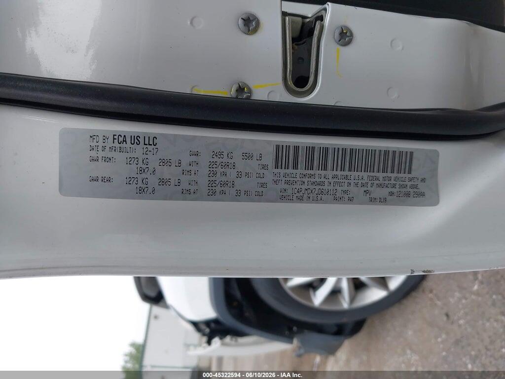 1C4PJMDX7JD610112 2018 JEEP CHEROKEE photo no. 9