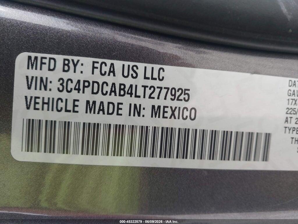 3C4PDCAB4LT277925 2020 DODGE JOURNEY photo no. 9