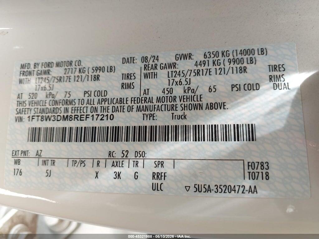 1FT8W3DM8REF17210 2024 FORD F-350 photo no. 9