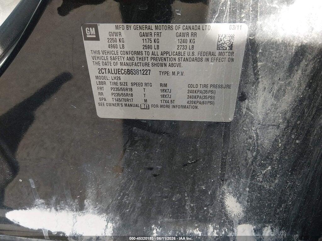 2CTALUEC6B6381227 2011 GMC TERRAIN photo no. 9