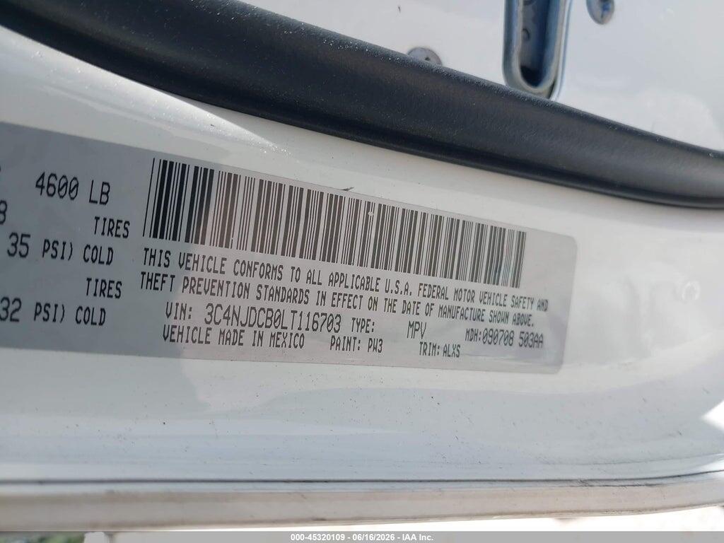 3C4NJDCB0LT116703 2020 JEEP COMPASS photo no. 9