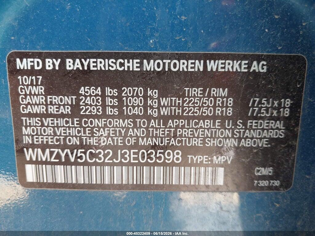 WMZYV5C32J3E03598 2018 MINI COUNTRYMAN photo no. 9