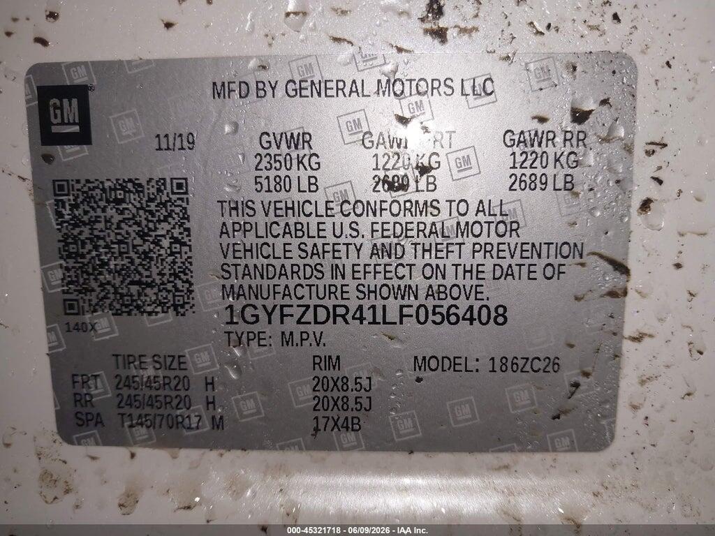 1GYFZDR41LF056408 2020 CADILLAC XT4 photo no. 9