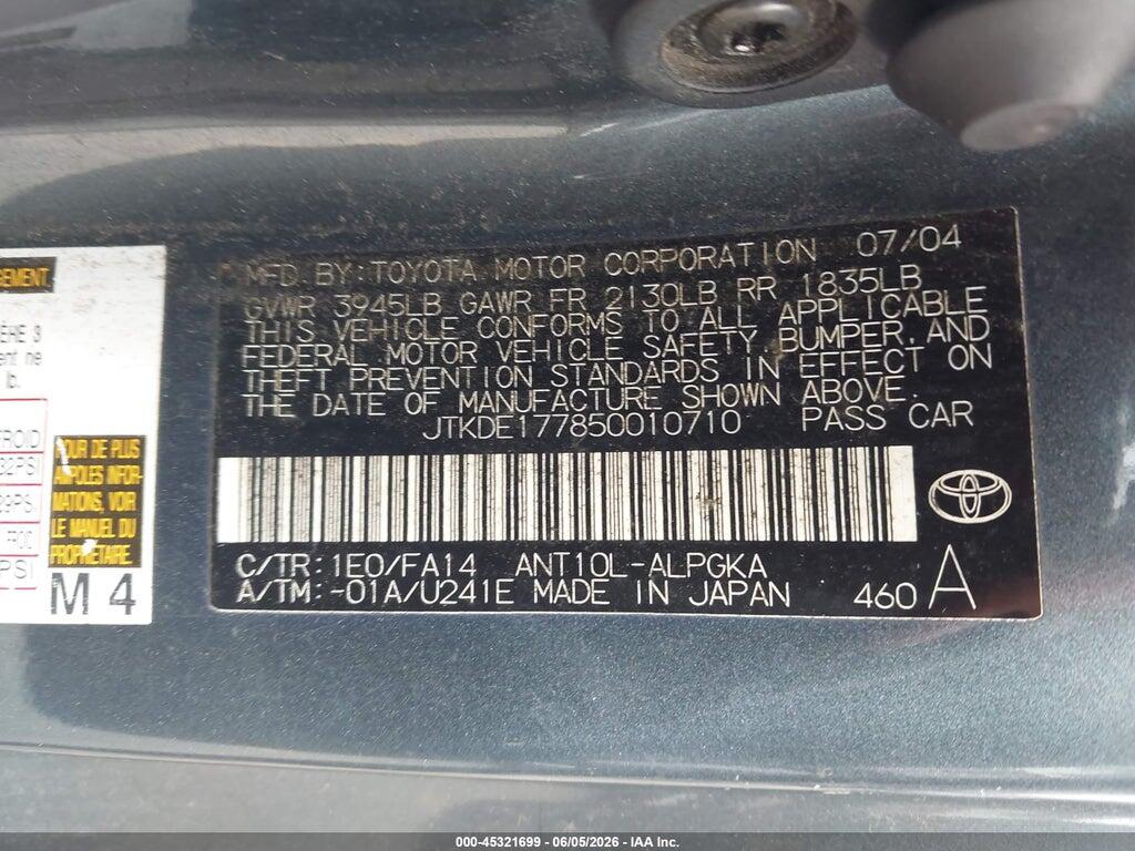JTKDE177850010710 2005 SCION TC photo no. 9