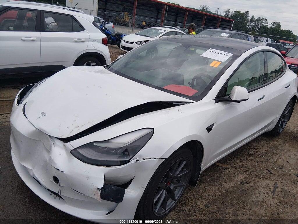 5YJ3E1EB7MF903333 2021 TESLA MODEL 3 photo no. 2