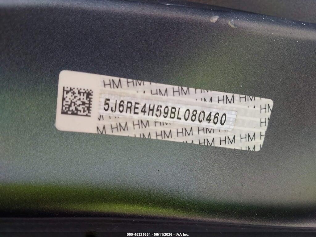 5J6RE4H59BL080460 2011 HONDA CR-V photo no. 9