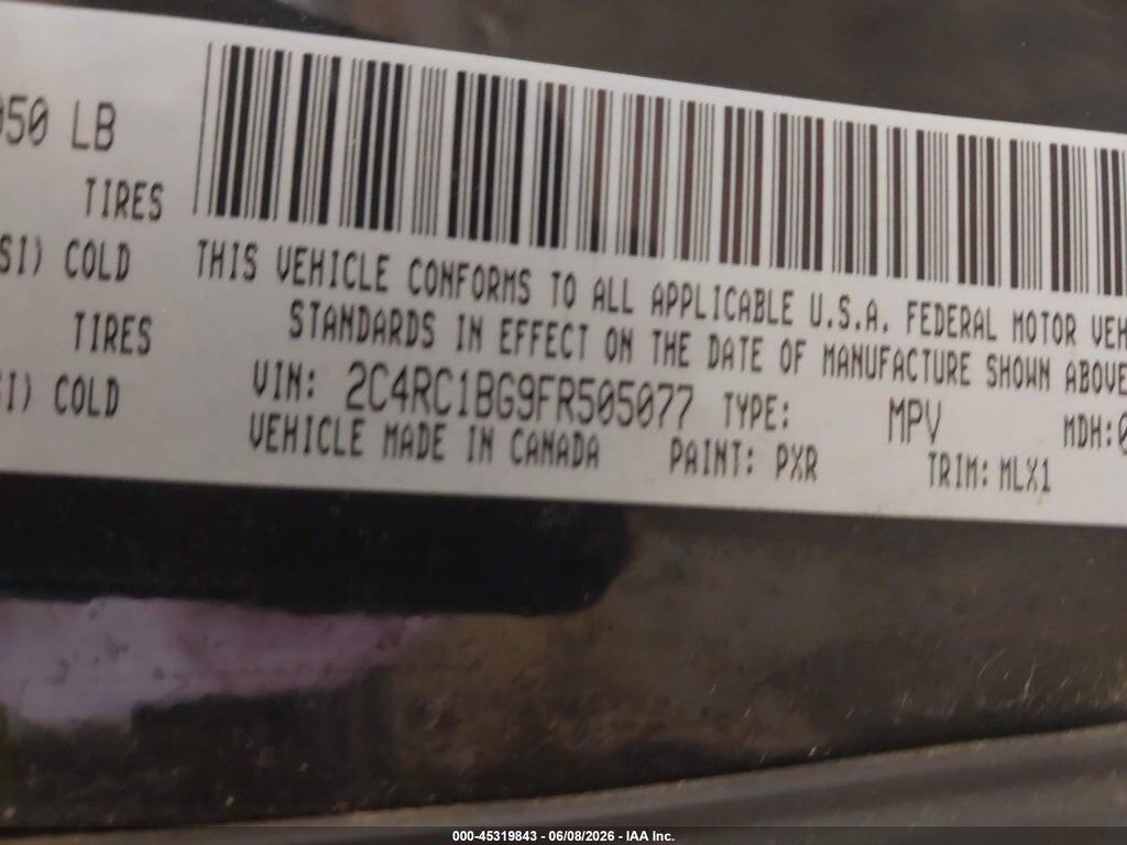 2C4RC1BG9FR505077 2015 CHRYSLER TOWN & COUNTRY photo no. 9