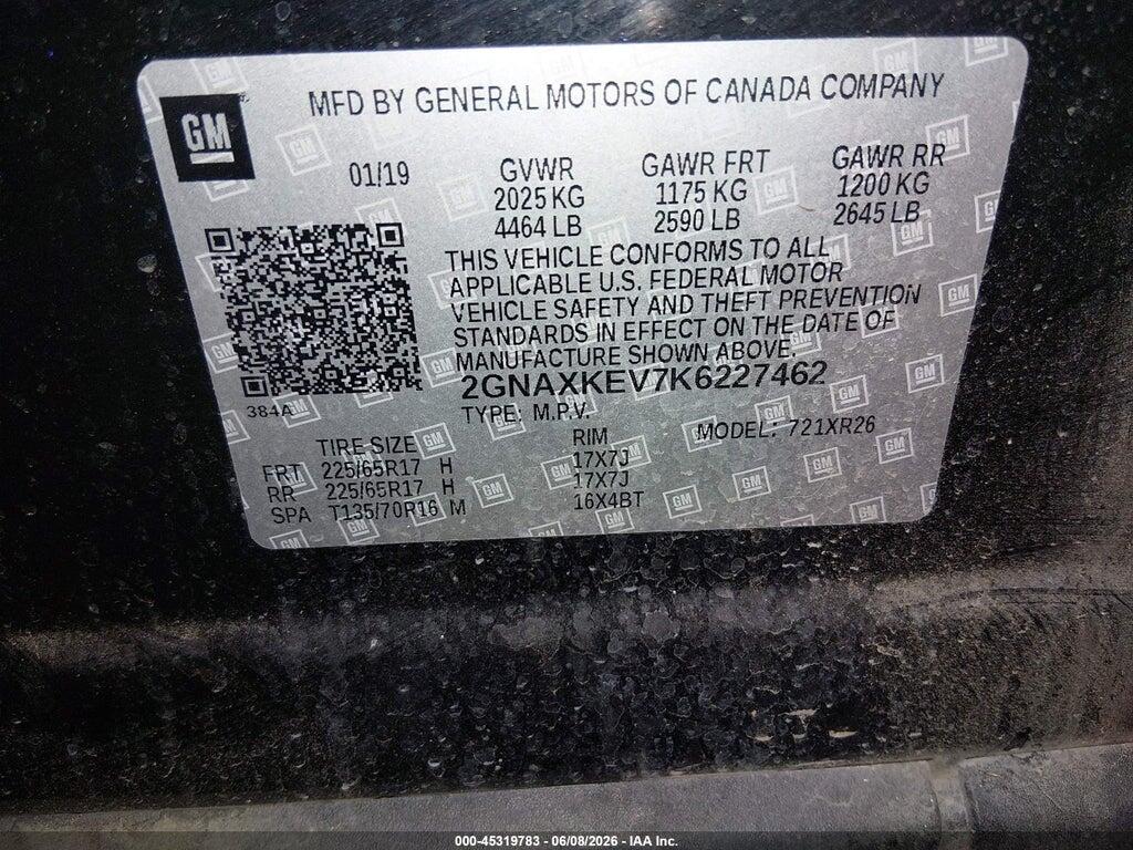 2GNAXKEV7K6227462 2019 CHEVROLET EQUINOX photo no. 9
