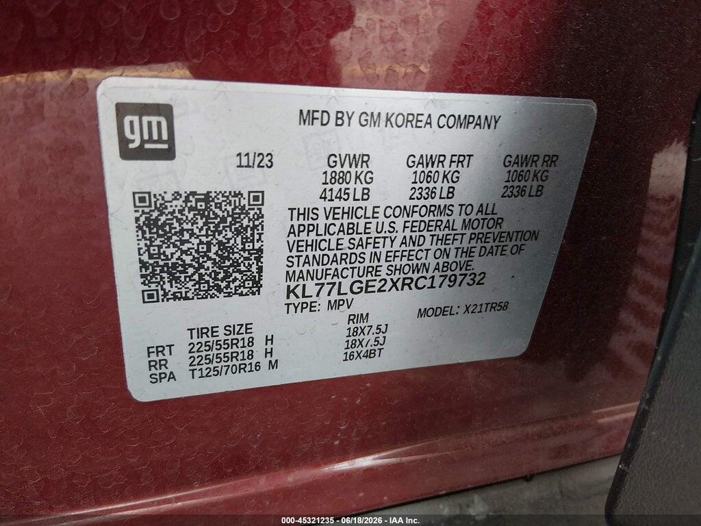 KL77LGE2XRC179732 2024 CHEVROLET TRAX photo no. 9