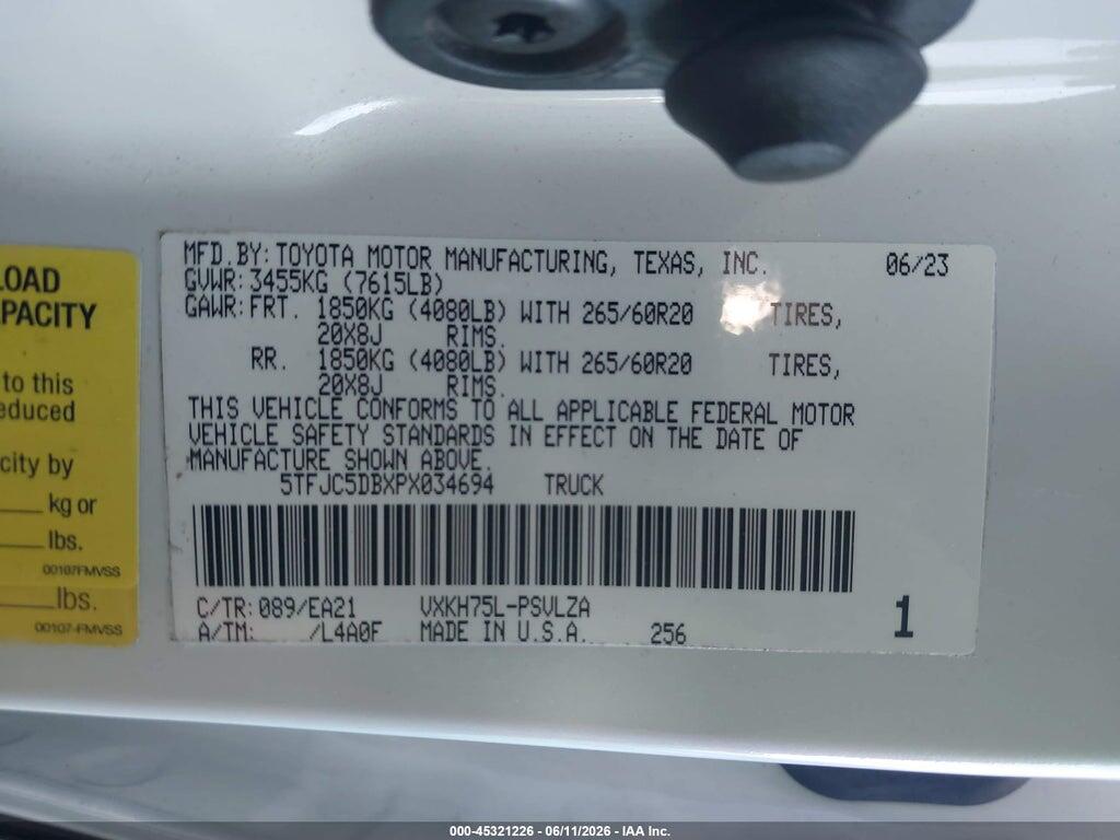 5TFJC5DBXPX034694 2023 TOYOTA TUNDRA HYBRID photo no. 9