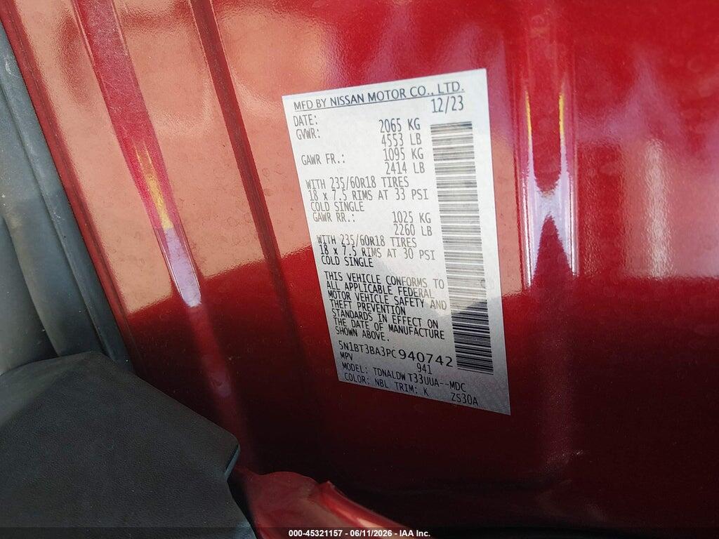 5N1BT3BA3PC940742 2023 NISSAN ROGUE photo no. 9