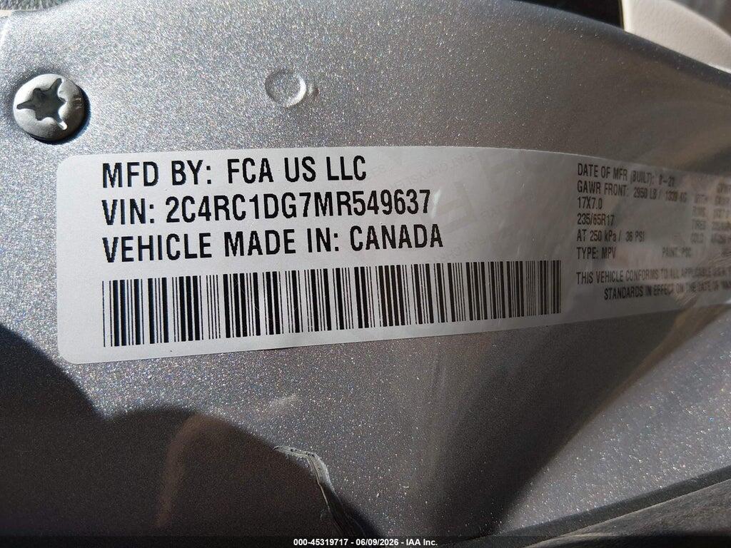 2C4RC1DG7MR549637 2021 CHRYSLER VOYAGER photo no. 9