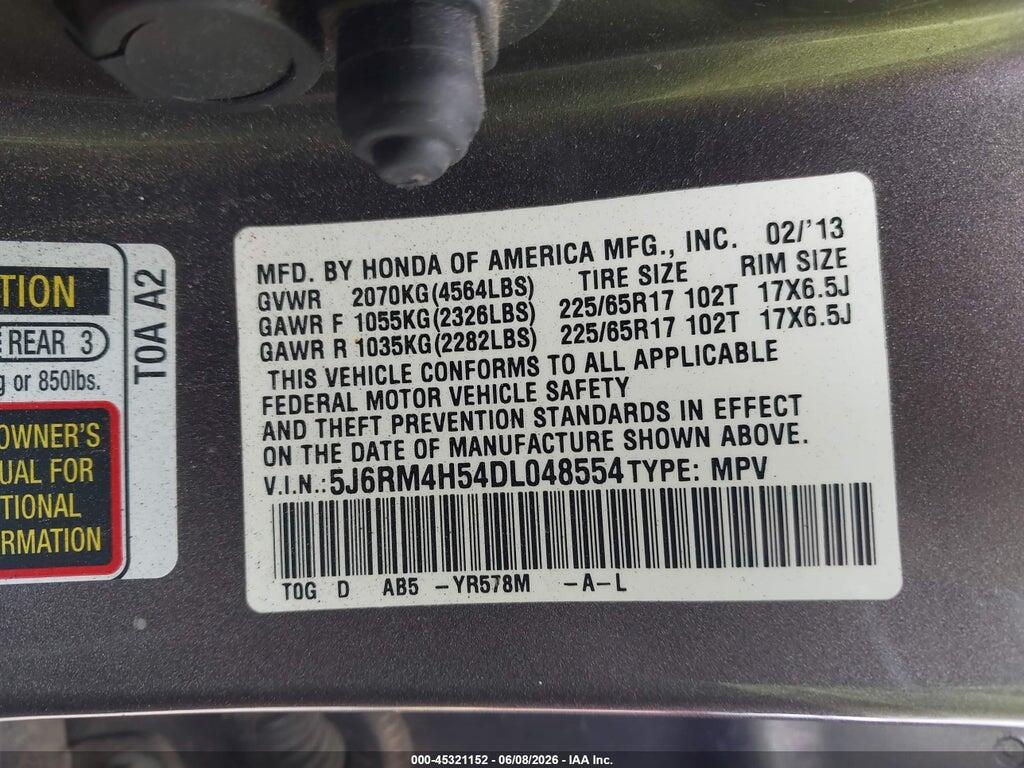 5J6RM4H54DL048554 2013 HONDA CR-V photo no. 9