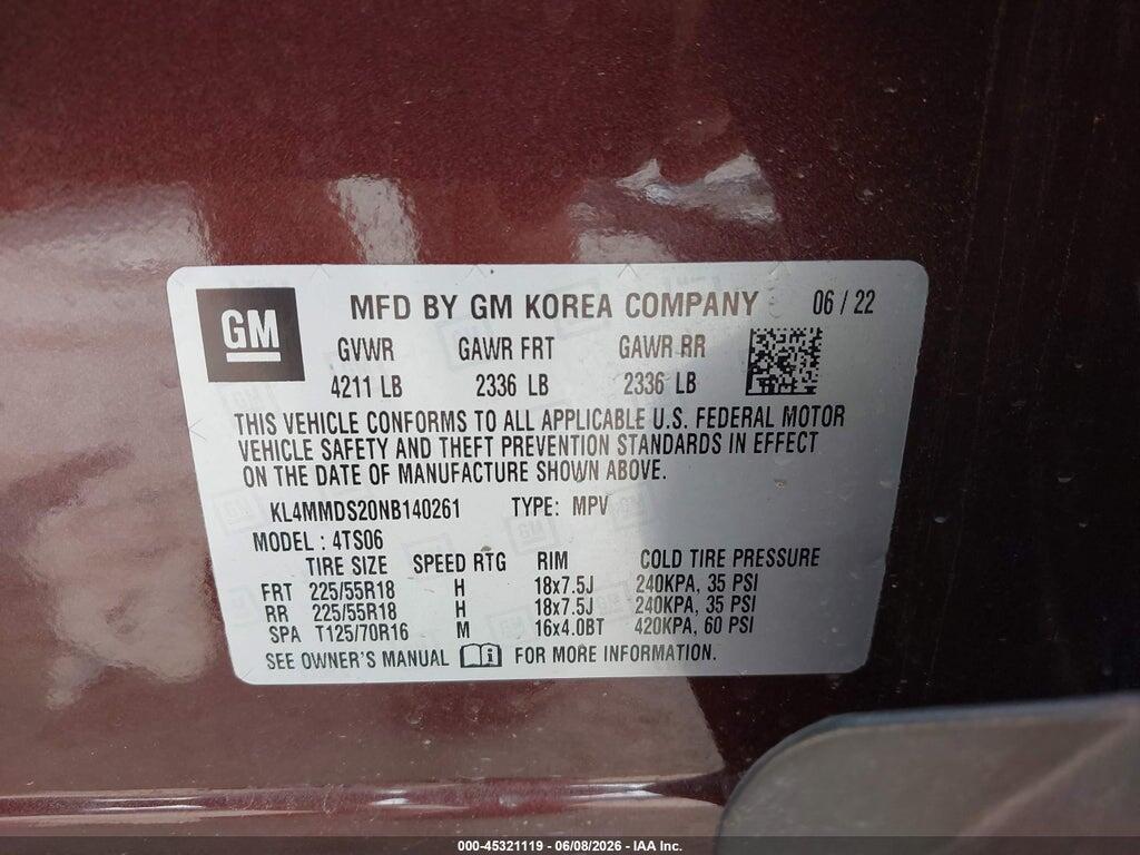 KL4MMDS20NB140261 2022 BUICK ENCORE GX photo no. 9