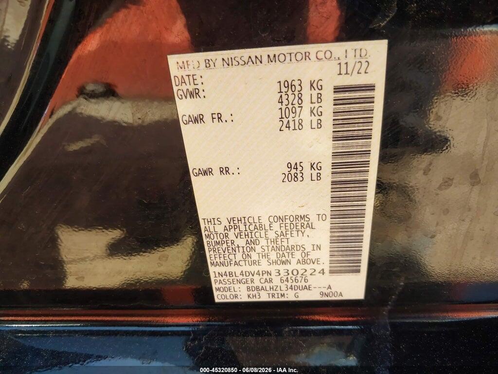 1N4BL4DV4PN330224 2023 NISSAN ALTIMA photo no. 9