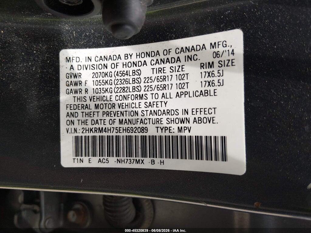 2HKRM4H75EH692089 2014 HONDA CR-V photo no. 9