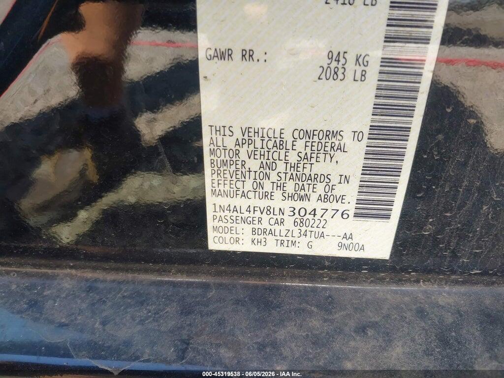 1N4AL4FV8LN304776 2020 NISSAN ALTIMA photo no. 9