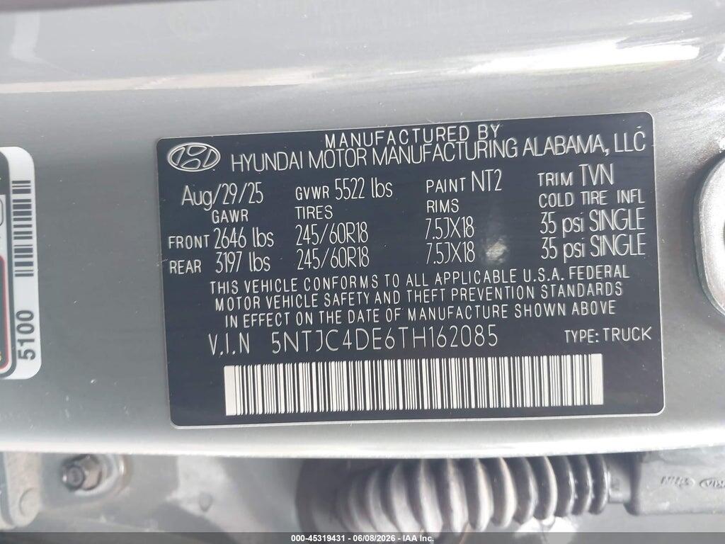 5NTJC4DE6TH162085 2026 HYUNDAI SANTA CRUZ photo no. 9