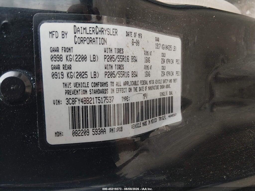 3C8FY4BB21T517537 2001 CHRYSLER PT CRUISER photo no. 9