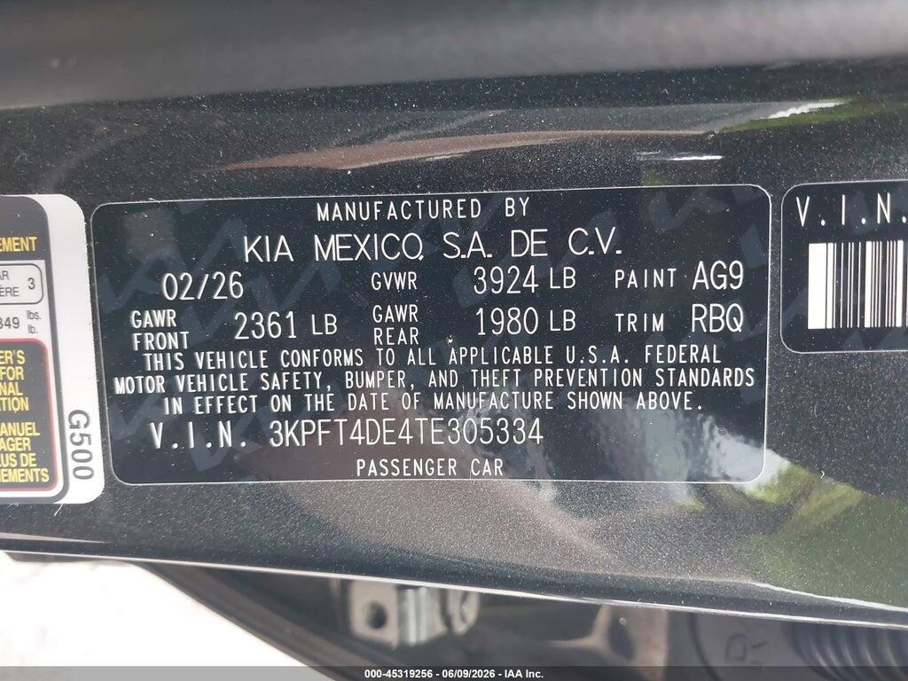 3KPFT4DE4TE305334 2026 KIA K4 photo no. 9