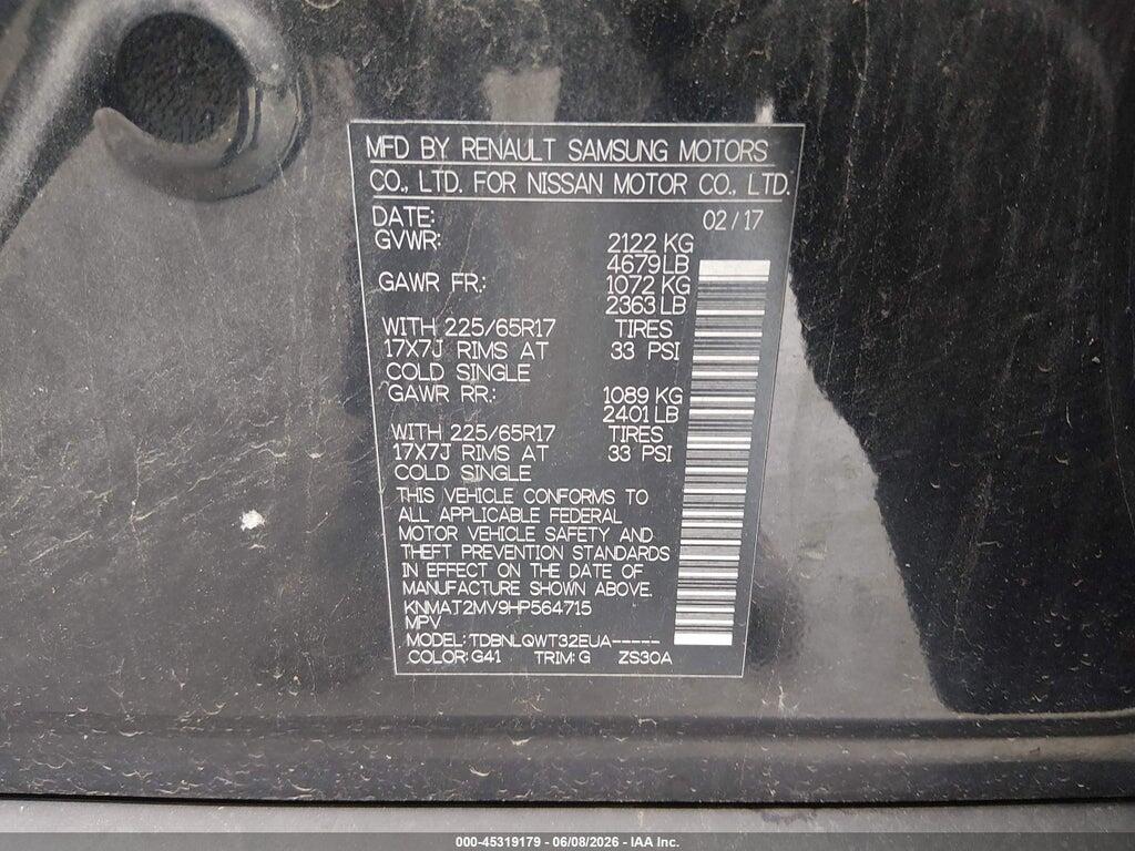 KNMAT2MV9HP564715 2017 NISSAN ROGUE photo no. 9