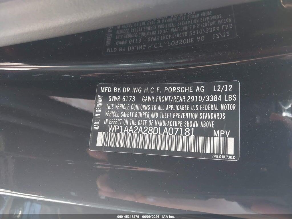 WP1AA2A28DLA07181 2013 PORSCHE CAYENNE photo no. 9