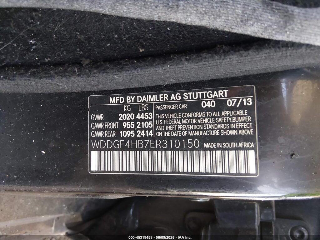 WDDGF4HB7ER310150 2014 MERCEDES-BENZ C 250 photo no. 9