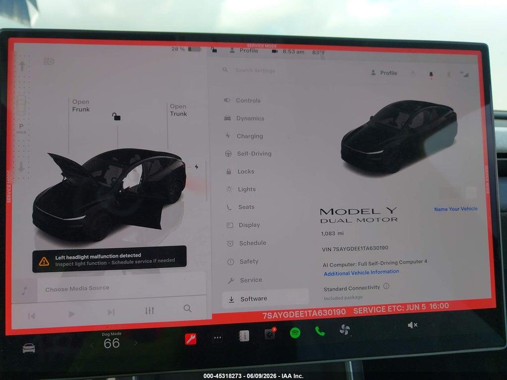 7SAYGDEE1TA630190 2026 TESLA MODEL Y photo no. 7