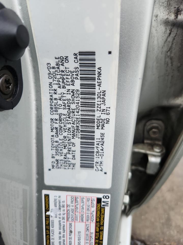 2004 TOYOTA COROLLA LE — Фото 12 из 12