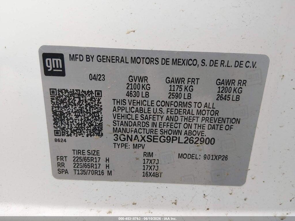 3GNAXSEG9PL262900 2023 CHEVROLET EQUINOX photo no. 9